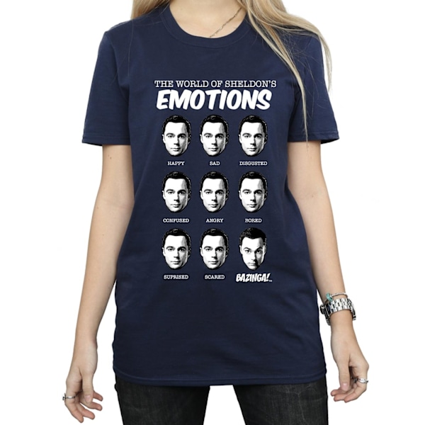 The Big Bang Theory Dam/Damer Emotions Sheldon Bomull Pojkvän Navy Blue XL