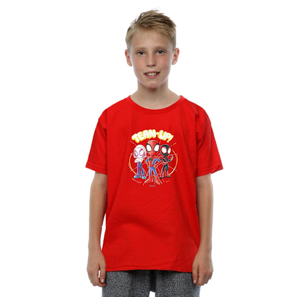 Marvel Boys Spidey And His Amazing Friends Sketch T-Shirt 12-13 Red 12-13 Years