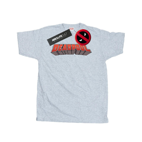 Marvel Deadpool Text Logo T-shirt XL Sports Grey för män Sports Grey XL