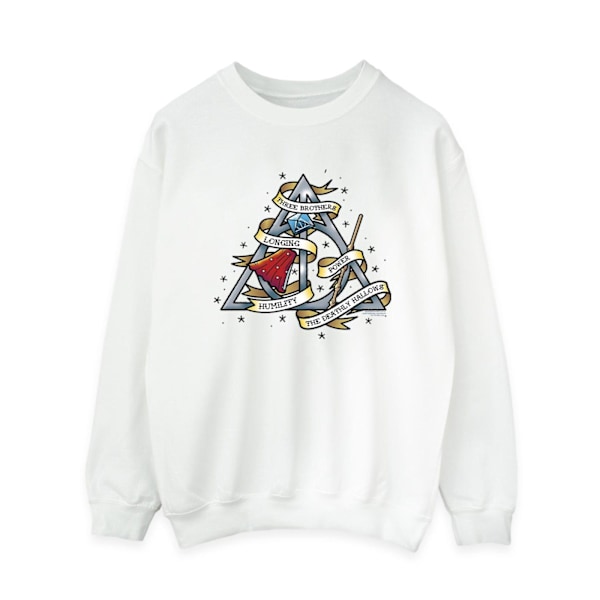 Harry Potter Dam/Kvinnor Dödsrelikerna Sweatshirt M Vit White M