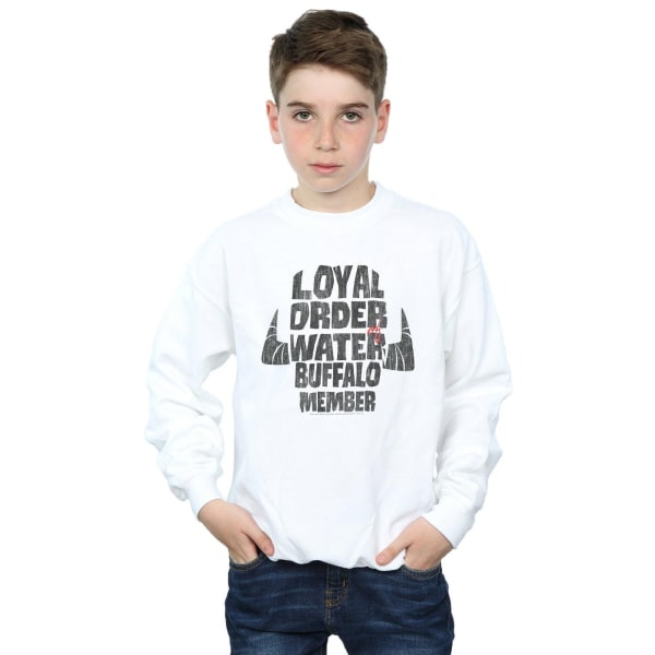 The Flintstones Boys Loyal Order Water Buffalo Member Sweatshirt White 5-6 Years