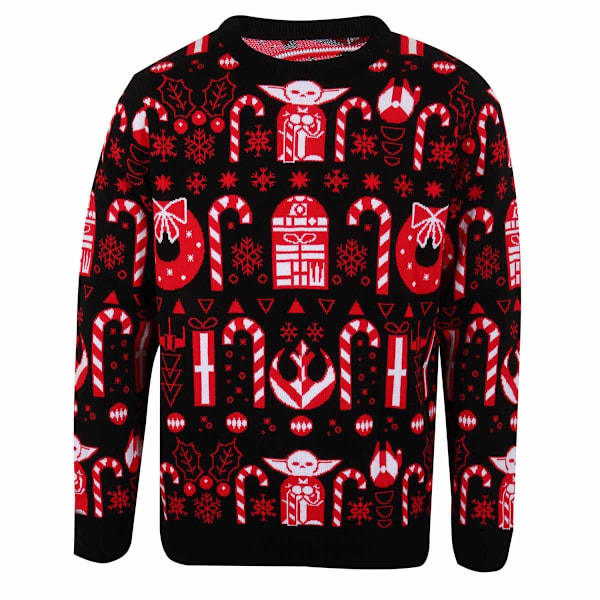 Star Wars: The Mandalorian Unisex Vuxen Godis Sockerstickad Tröja Multicoloured M