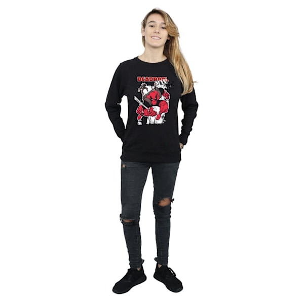 Marvel Womens/Ladies Deadpool Max Sweatshirt XXL Svart Black XXL