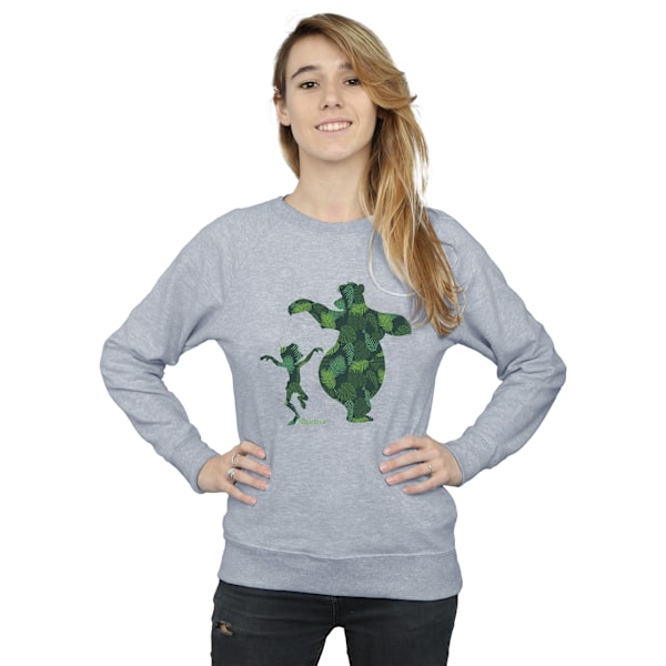 Disney Dam/Kvinnor Djungelboken Mowgli Och Baloo Dans Sweatshirt L Heather Grey Heather Grey L