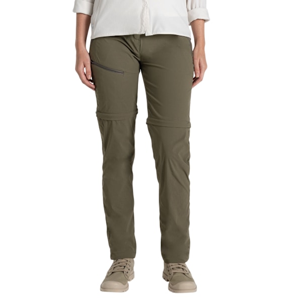 Craghoppers Pro III Nosilife Konvertibla Byxor för Kvinnor Wild Olive 10 UK R