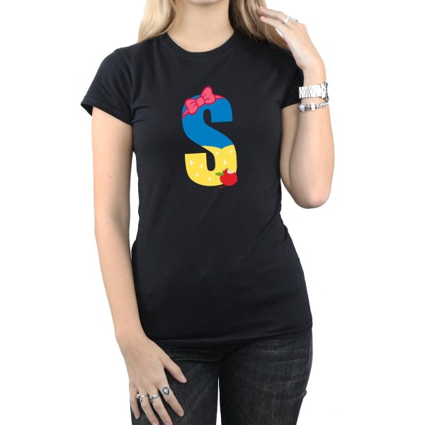 Disney Dam/Dam Alphabet S är för Snövit Bomull T-shirt Black L