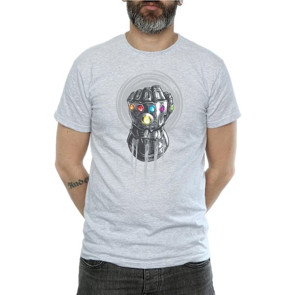 Avengers Infinity War Herr Gauntlet Bomull T-shirt 3XL Sports G Sports Grey 3XL