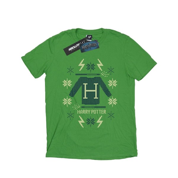 Harry Potter Dam/Damer Jul Stickad Bomull Boyfriend T-Sh Irish Green XXL