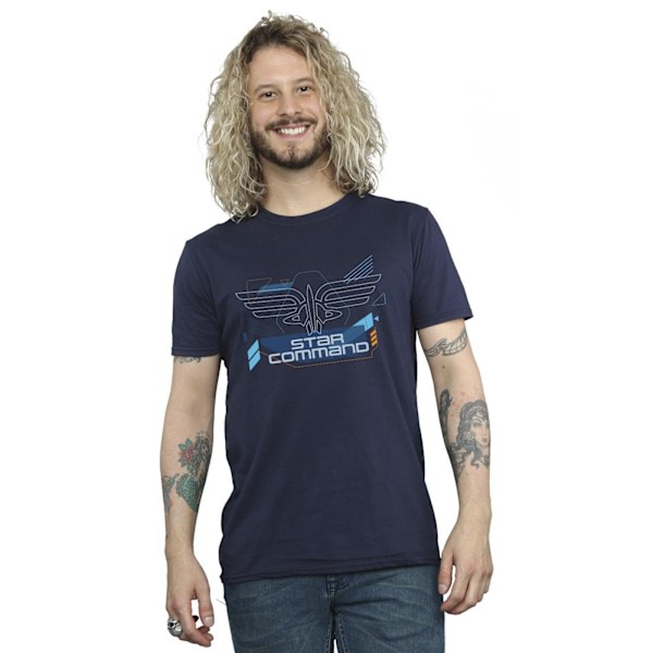 Disney Lightyear Star Command Icons T-shirt för män, 4XL, marinblå Navy Blue 4XL