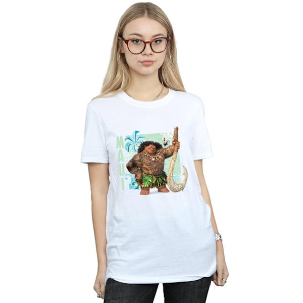 Disney Dam/Kvinnor Moana Maui Bomull Boyfriend T-Shirt 3XL Vit White 3XL