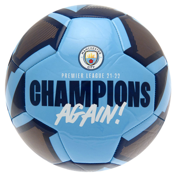 Manchester City FC Premier League Champions igen! Fotboll 5 S Sky Blue/Navy 5
