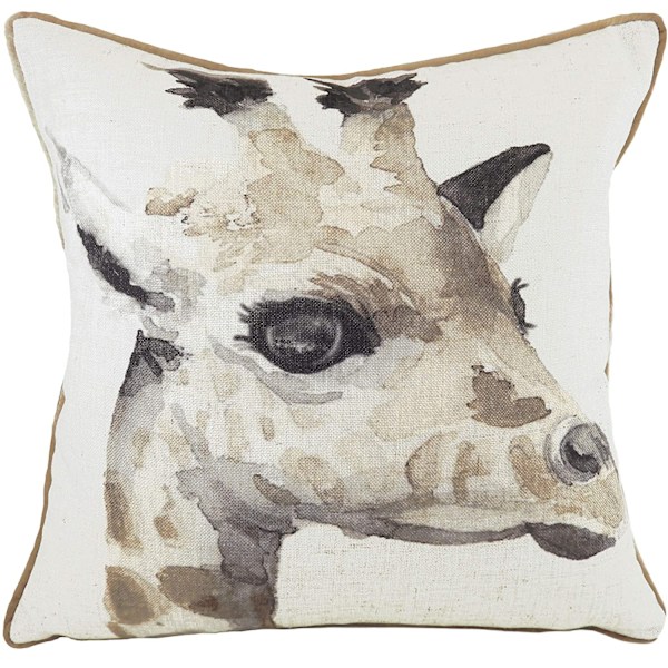 Evans Lichfield Safari Giraffkuddeöverdrag Storlek: One Size Vit/Brun White/Brown One Size