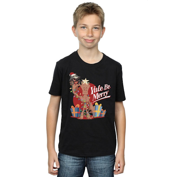 Marvel Boys Yule Be Merry T-shirt 3-4 år Svart Black 3-4 Years