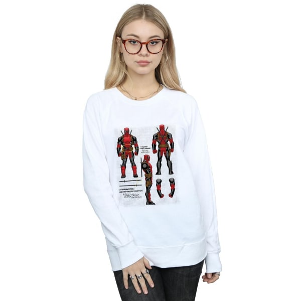 Marvel Dam/Kvinnor Deadpool Actionfigur Planer Sweatshirt M White M
