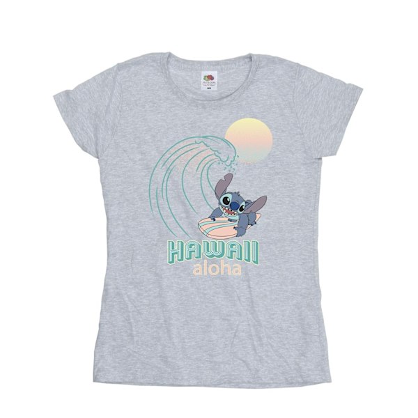Disney Dam/Kvinnor Lilo Och Stitch Hawaii Bomull T-Shirt XXL Sports Grey XXL
