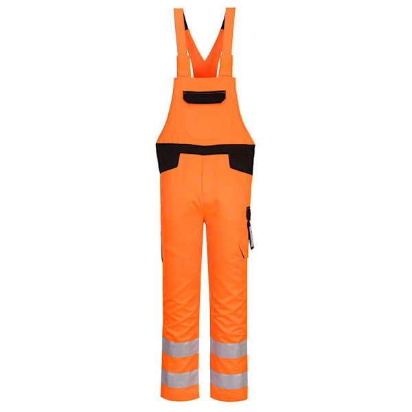 Portwest Herr PW2 Hi-Vis Säkerhetsbyxa Och Haklapp Overall 3XL Orange Orange/Black 3XL