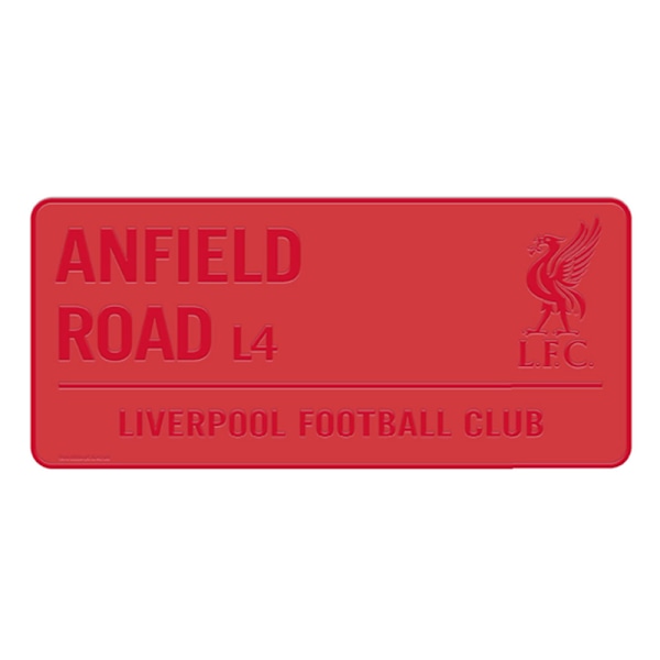 Liverpool FC Anfield Road L4 Vapensköld Gatunamnsskylt One Size Röd Red One Size
