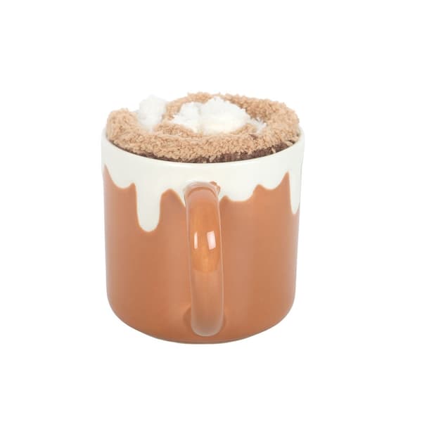 Something Different Kanelbullemugg och Strumpset En Storlek Brun Brown/White One Size