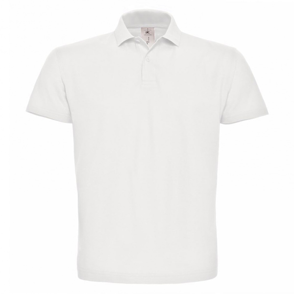 B&C ID.001 Herr Kortärmad Polotröja 4XL Vit White 4XL