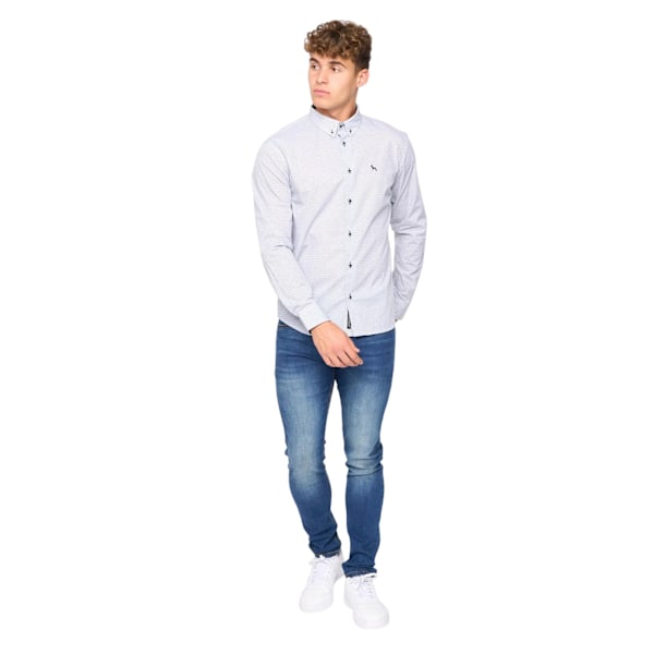 Bewley & Ritch Herr Marksen Geometrisk Formell Skjorta L Vit White L