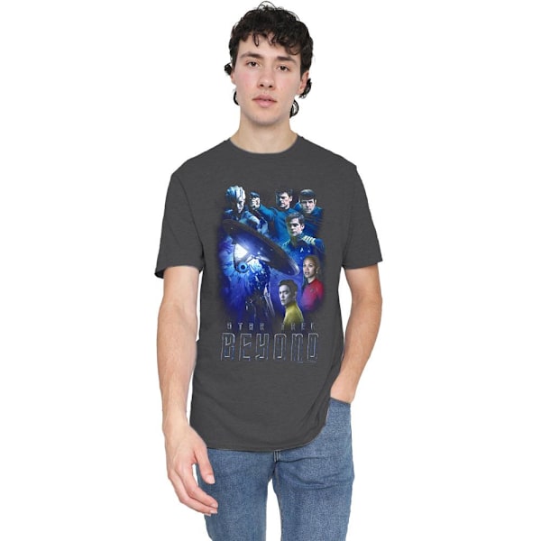 Star Trek Beyond Unisex Vuxen Cast T-Shirt 3XL Charcoal Charcoal 3XL