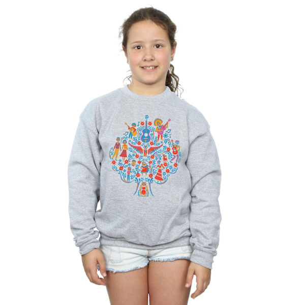 Disney Girls Coco Tree Pattern Sweatshirt 7-8 år Sportgrå Sports Grey 7-8 Years