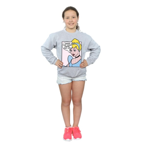 Disney Princess Girls Cinderella Pop Art Sweatshirt 12-13 år Sports Grey 12-13 Years