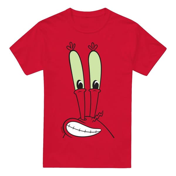 SpongeBob SquarePants Herr Smile Mr Krabs Ansikte T-shirt M Röd Red M