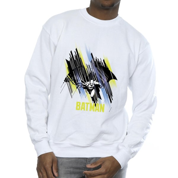 DC Comics Herr Batman Flying Batman Sweatshirt XXL Vit White XXL