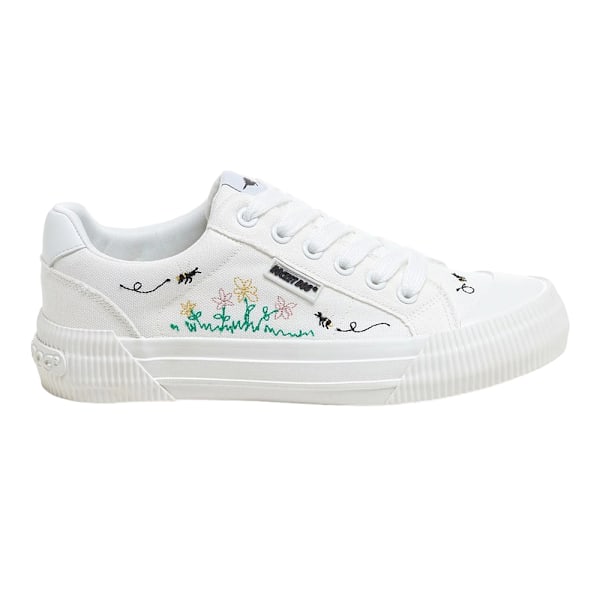 Rocket Dog Womens/Ladies Cheery 12A Broderade Sneakers 3 UK W White 3 UK