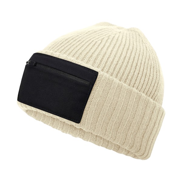 Beechfield Zip Patch Mössa One Size Sand/Svart Sand/Black One Size