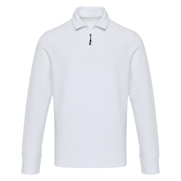 Zeus Unisex Vuxen Quarter Zip Långärmad Pikétröja M Vit White M