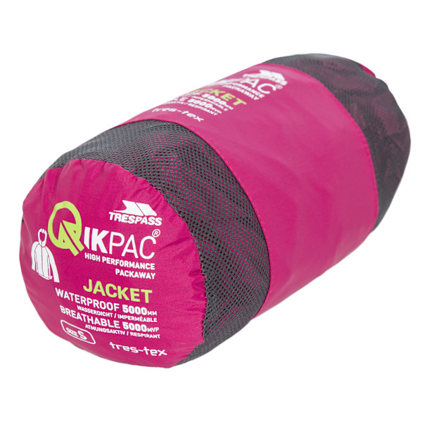 Trespass Qikpac X Unisex Packaway Jacka XXS Cassis Cassis XXS