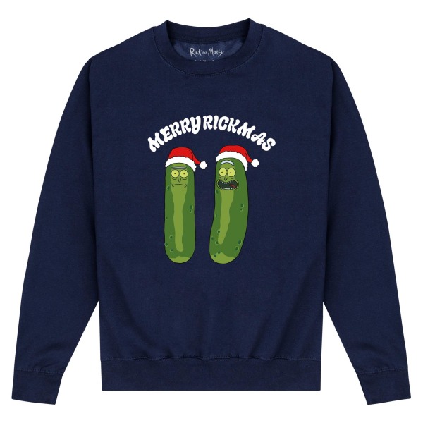 Rick And Morty Unisex Adult Pickle Rick Christmas Sweatshirt XL Navy XL