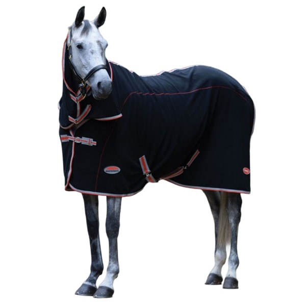 Weatherbeeta Therapy-Tec Combo Neck, hopfällbar hästkylmatta Black/Red/Silver 6´ 9