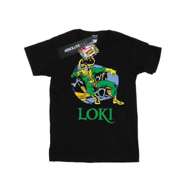 Marvel Girls Loki Throne bomullströja 7-8 år svart Black 7-8 Years