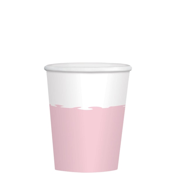 Amscan Paper Party Cup (Pack om 8) One Size Rose Gold/Vit Rose Gold/White One Size