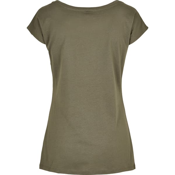 Bygg ditt varumärke Dam/Dam bred hals T-shirt S Oliv Olive S