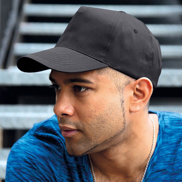 Result Unisex Core Houston 5 Panel Printers Baseball Cap One Si Black One Size