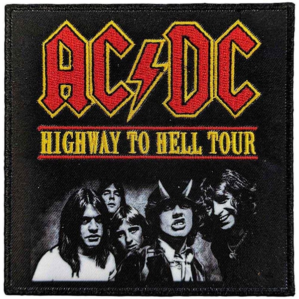 AC/DC Highway To Hell Tour vävd strykjärnsmärke One Size Svart/Röd Black/Red/Yellow One Size