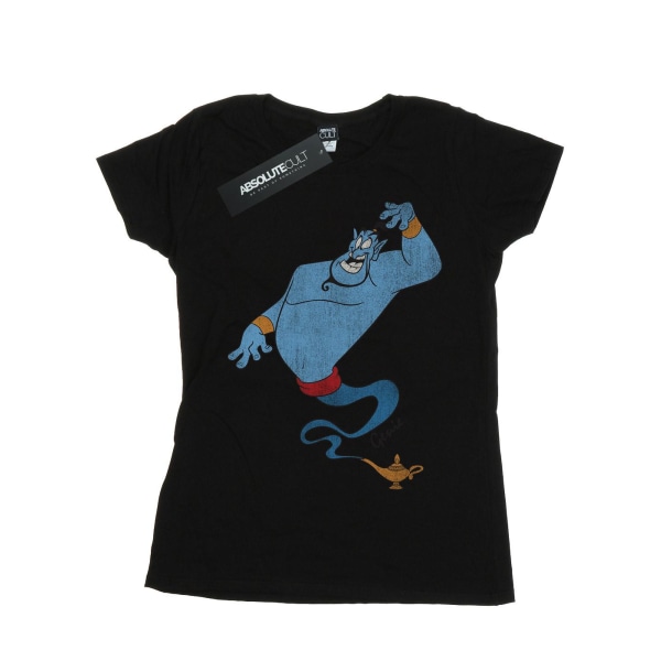 Aladdin Dam/Dam Klassisk Genie Cotton Boyfriend T-Shirt 3X Black 3XL