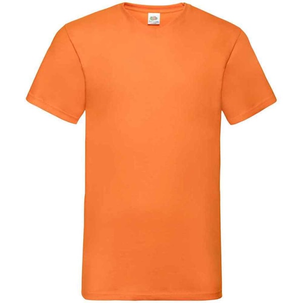 Fruit of the Loom Mens Valueweight V-hals T-shirt M Orange Orange M