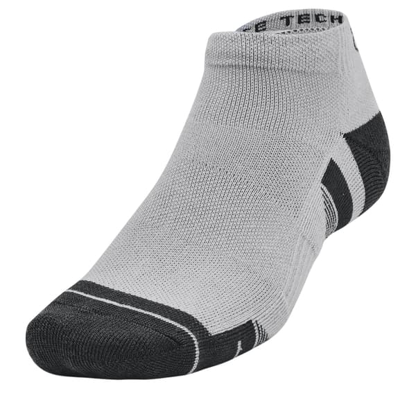 Under Armour Unisex Vuxen Performance Tech Ankelstrumpor (3-pack) Black/Grey/White 4 UK-7.5 UK