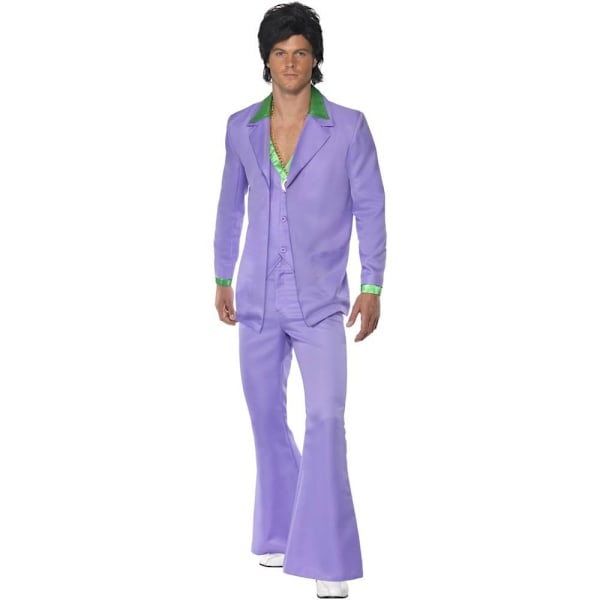 Smiffys Herr 70-tals Kostym M Lavendel Lavender M