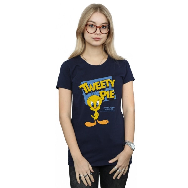 Looney Tunes Dam/Damer Klassisk Tweety Bomull T-shirt XXL Marinblå Navy Blue XXL