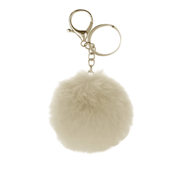 Hy Faux Fur Pom Pom Nyckelring One Size Cream Cream One Size