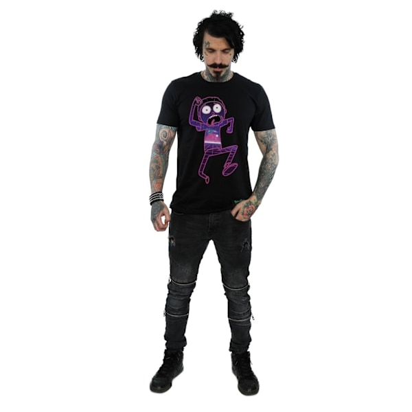 Rick And Morty Herr Multiverse Run Bomull T-shirt S Svart Black S