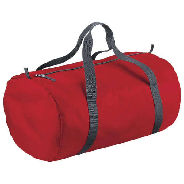BagBase Packaway Barrel Bag / Duffle Water Resistant Travel Bag Classic red One Size
