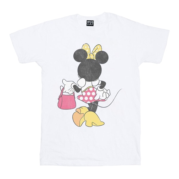 Disney Dam/Kvinnor Minnie Mouse Bak Pose Bomull Boyfriend T- White L