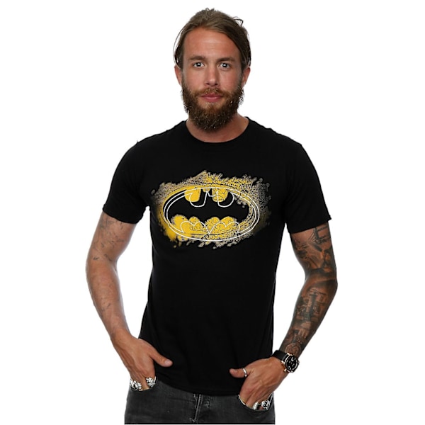 Batman Spray Logo Bomull T-shirt M Svart Black M